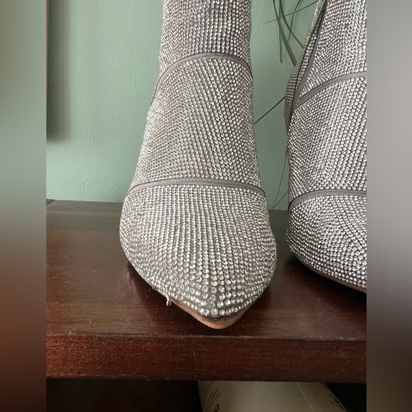 Steve Madden crystal rhinestone stiletto booties, size 6.5 - Picture 7 of 12